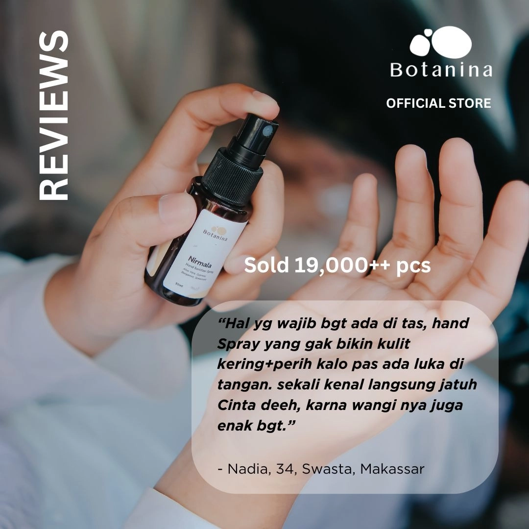Botanina Nirmala Cleaning Series | Natural Food Grade Hand Sanitizer Spray Toilet Spray Sanitizer