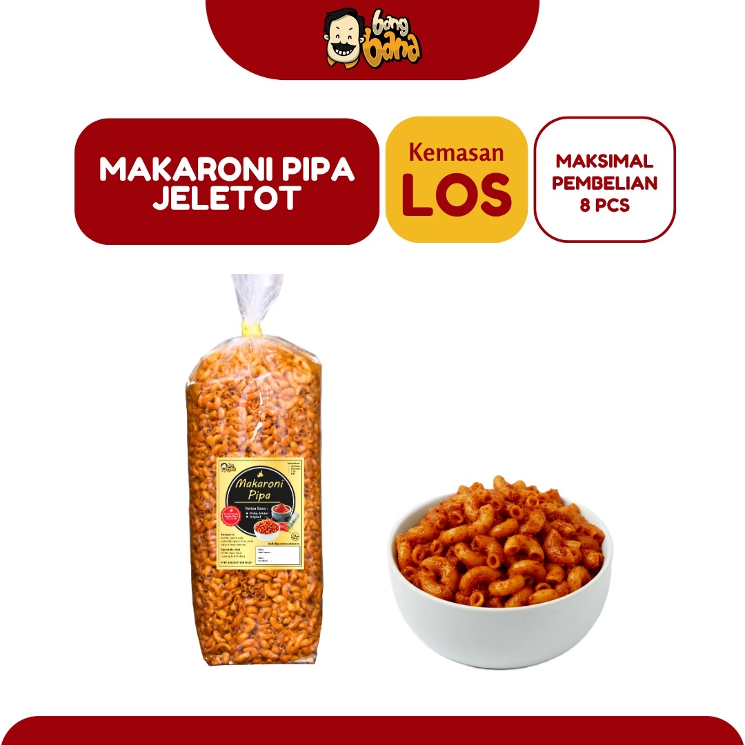 Makaroni Pipa Jeletot Kemasan LOS 1,8kg