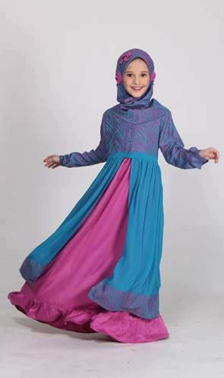 ETHICA OSK 67 BIRU GAMIS  SET  KERUDUNG  ANAK  ANAK 