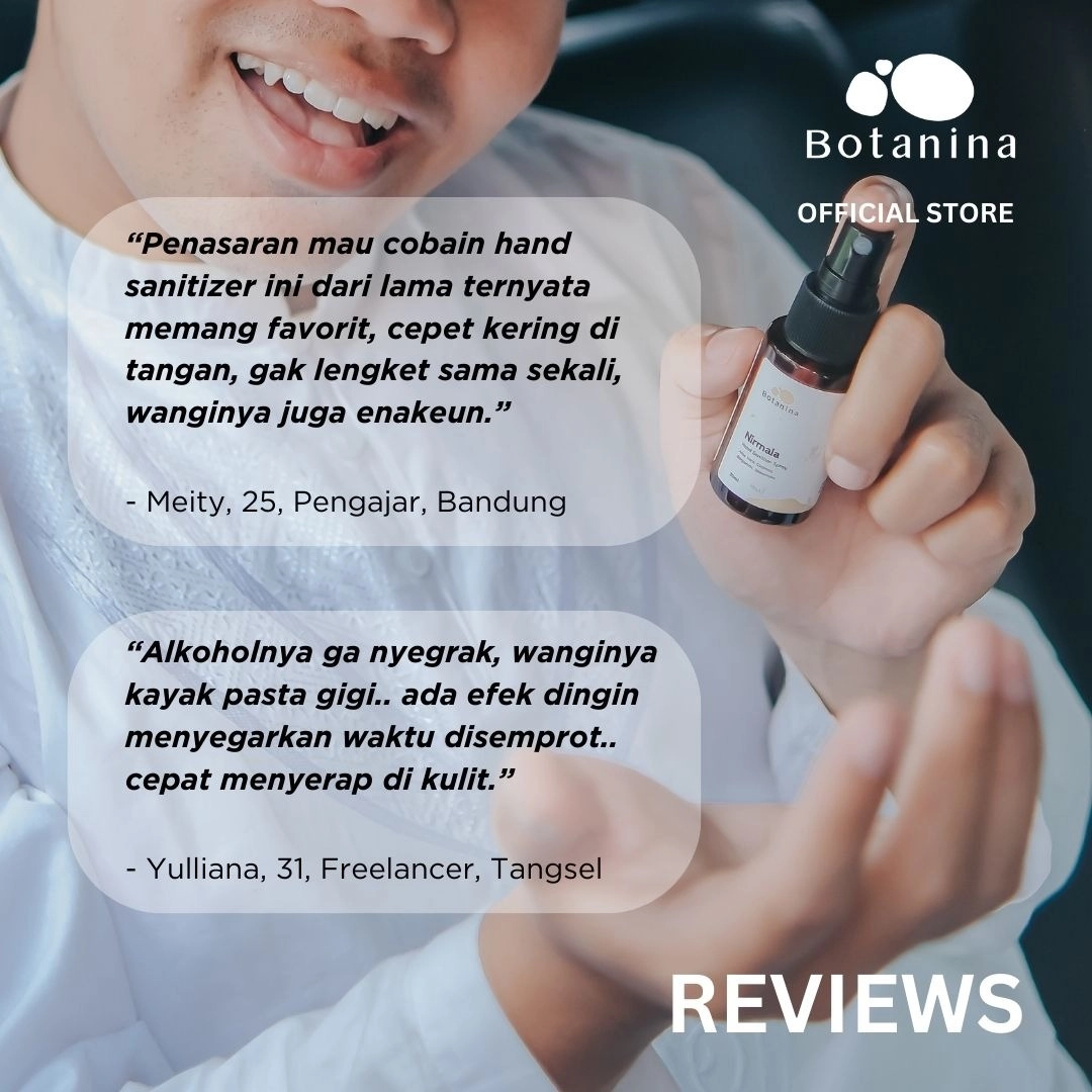 Botanina Nirmala Cleaning Series | Natural Food Grade Hand Sanitizer Spray Toilet Spray Sanitizer