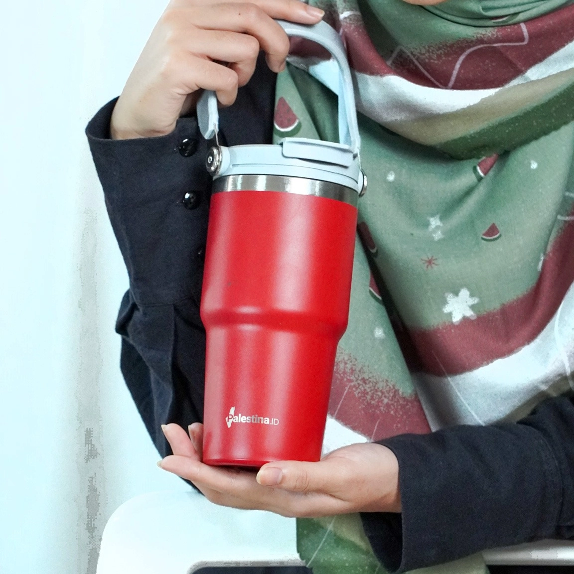 Tumbler palestina 600ml palestinaid signature red