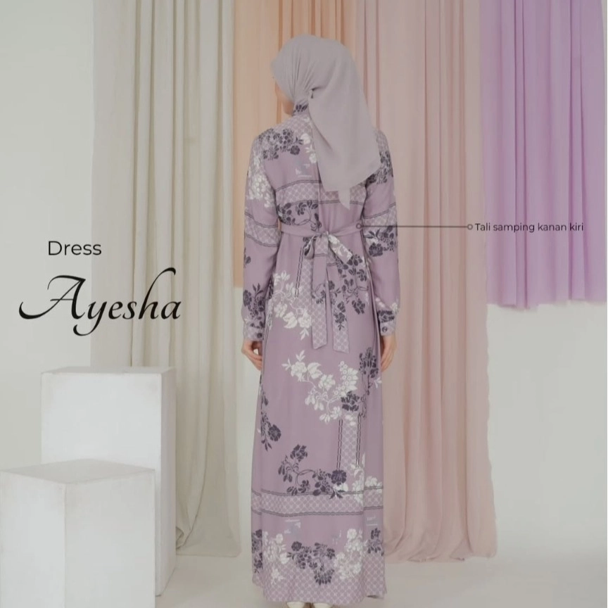 Gamis Simple Motif Bunga Hyanchitus (Size Model Ld 86 Panjang 140cm) Promo Spesial