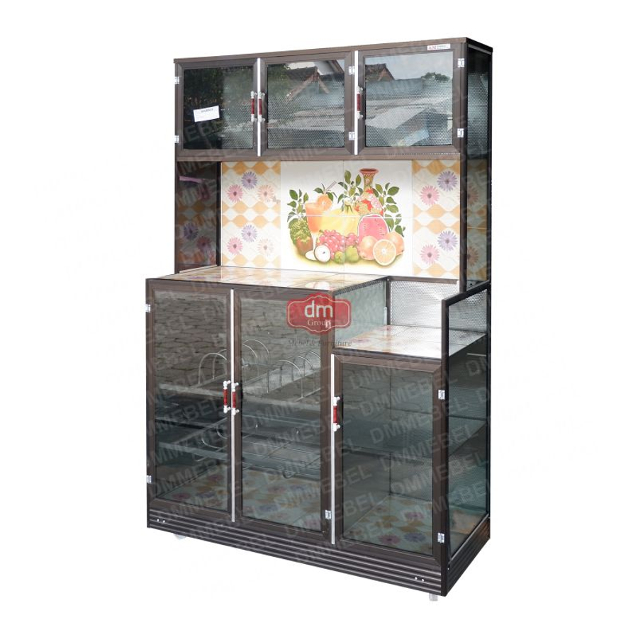Jual Rak Piring Alumunium 3 Pintu Kaki Roda di DM Mebel Jogja Jual Rak Piring Alumunium 3 Pintu Kaki Roda di DM Mebel Jogja