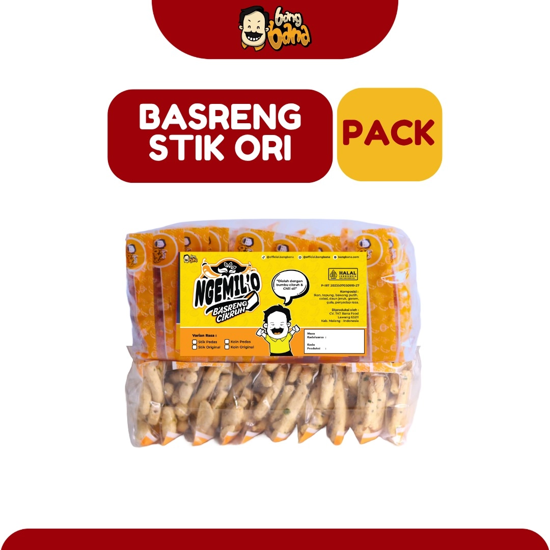 Ngemil'O Basreng Stik Original 1 Pack isi 10 pcs
