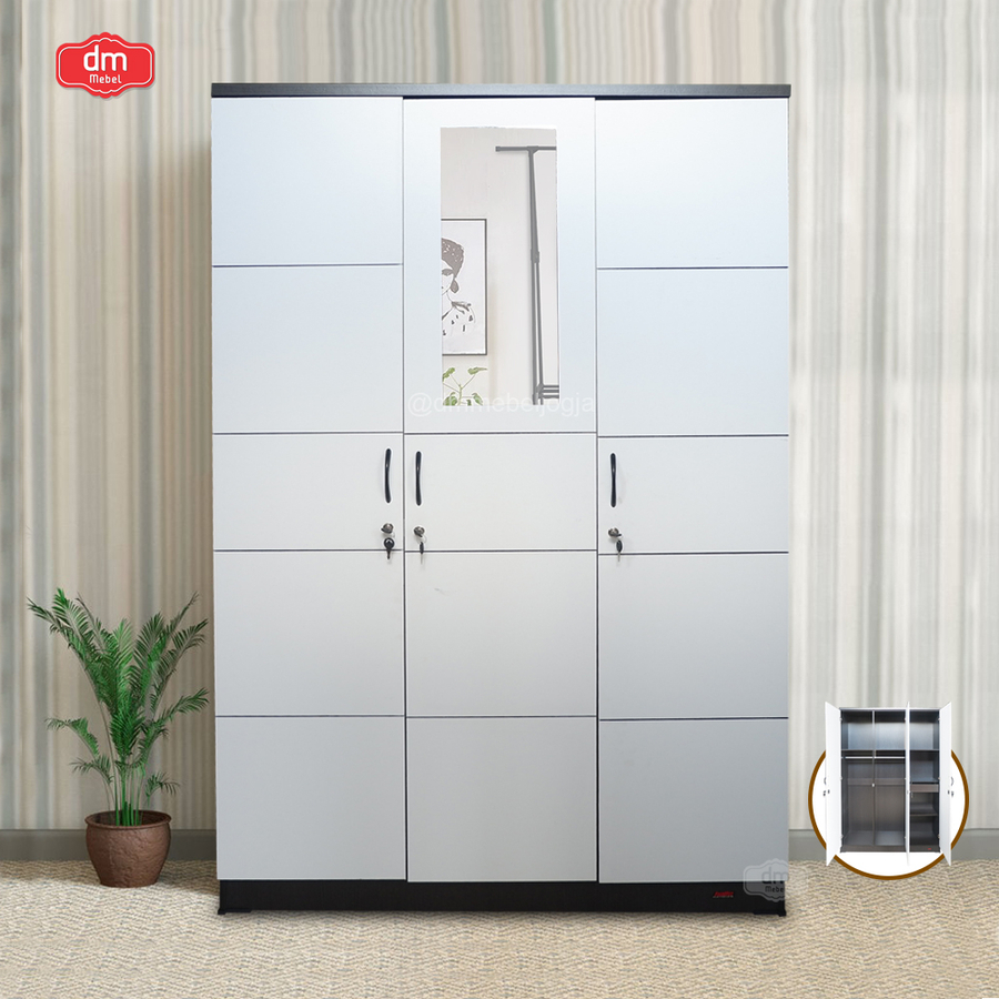 Jual Lemari Arion 3 Pintu Warna Putih DM Mebel Jogja Jual Lemari Arion 3 Pintu Warna Putih DM Mebel Jogja