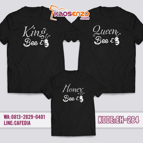 Baju Kaos Couple Keluarga King Queen | Kaos Family Custom King Queen - EH 284