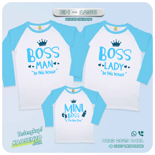 Baju Kaos Couple Keluarga King Queen | Kaos Couple Family Custom | Kaos motif King Queen - EH-1258