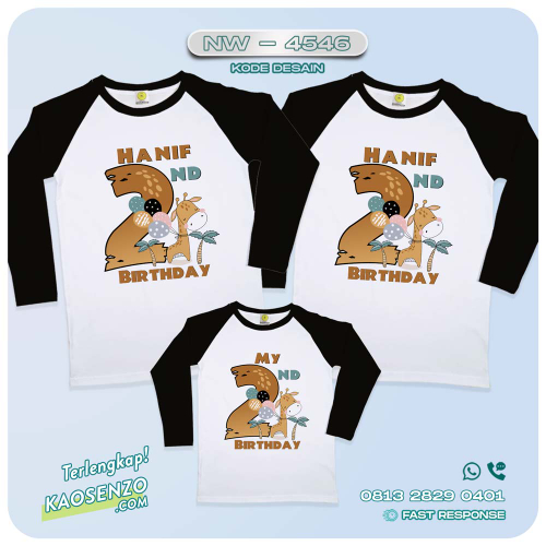Baju Kaos Couple Keluarga Animal - Jerapah | Kaos Ultah Anak | Kaos Family Custom | Kaos Animal - Jerapah NW 4546