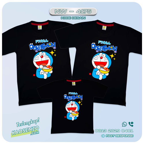 Baju Kaos Couple Keluarga Doraemon | Kaos Family Custom | Kaos Doraemon - NW 4175