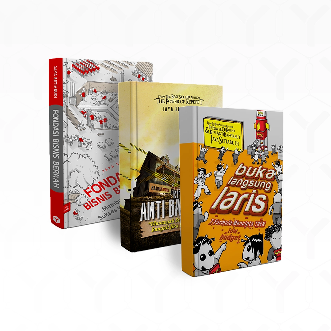 Fondasi Bisnis Berkah + Buka Langsung Laris + Kitab Anti Bangkrut