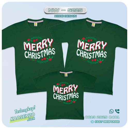 Baju Kaos Couple Keluarga Natal | Kaos Family Custom Christmas | Kaos Natal - NW 5225