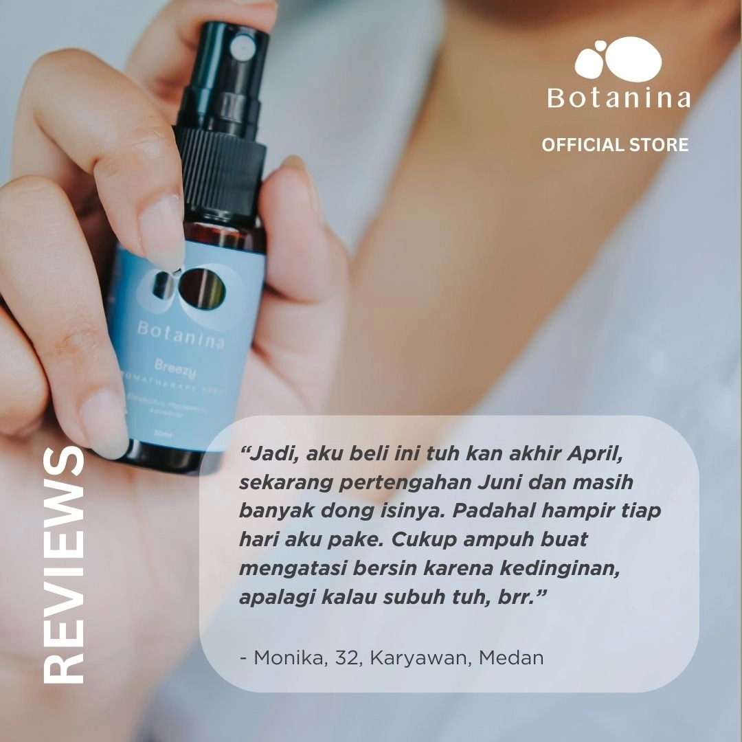 Botanina Gentle & Breezy Aromatherapy Spray | Redam Cold Cough Flu Batuk Pilek